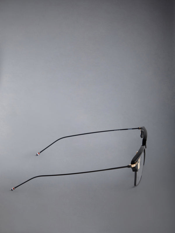 ACETATE AND TITANIUM RECTANGULAR EYEGLASSES - image 4