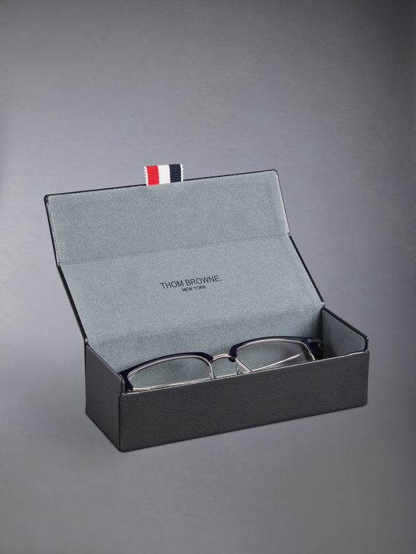 ACETATE AND TITANIUM RECTANGULAR EYEGLASSES