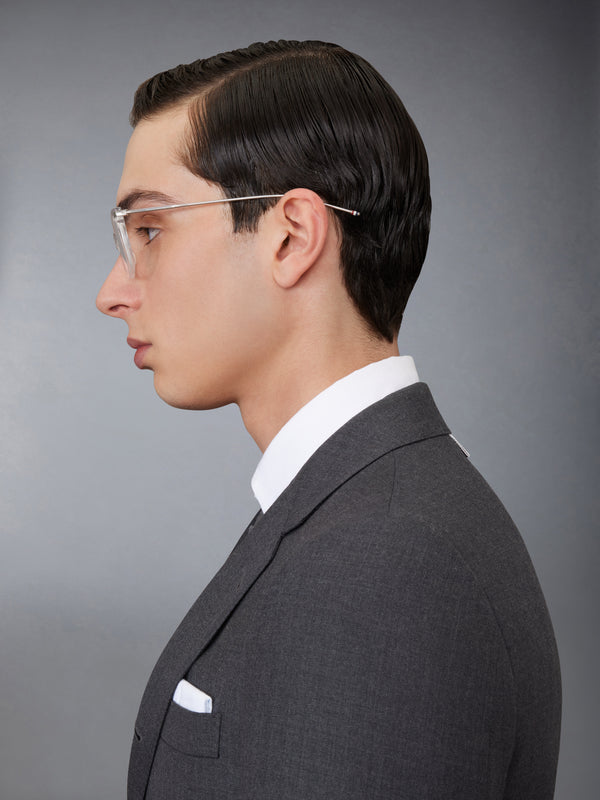 ACETATE AND TITANIUM RECTANGULAR EYEGLASSES