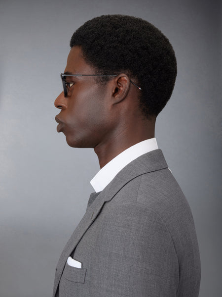 ACETATE AND TITANIUM RECTANGULAR EYEGLASSES