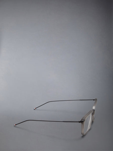ACETATE AND TITANIUM RECTANGULAR EYEGLASSES