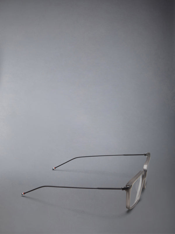 ACETATE AND TITANIUM RECTANGULAR EYEGLASSES