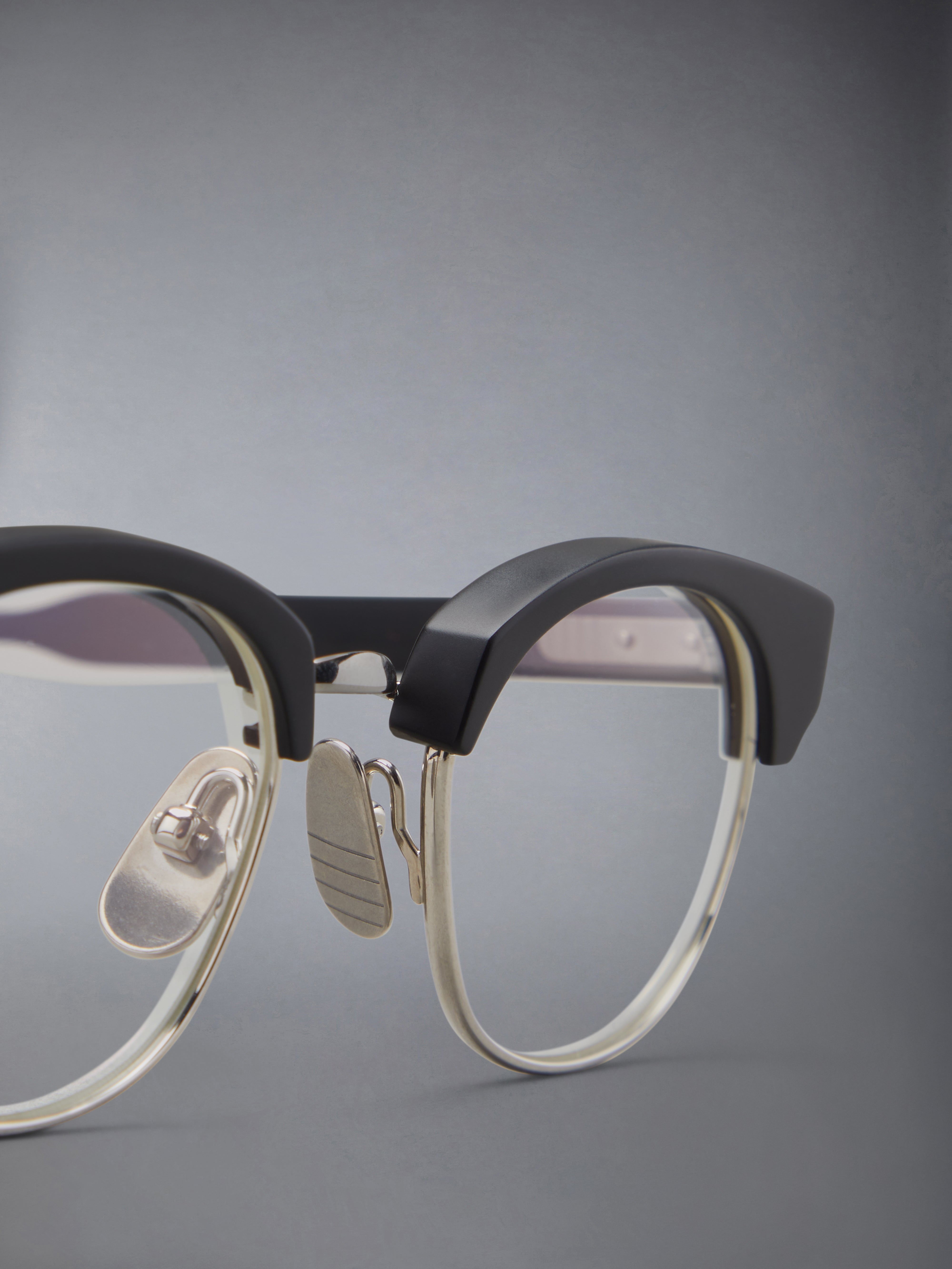 Acetate And Titanium Oval Eyeglasses | Thom Browne