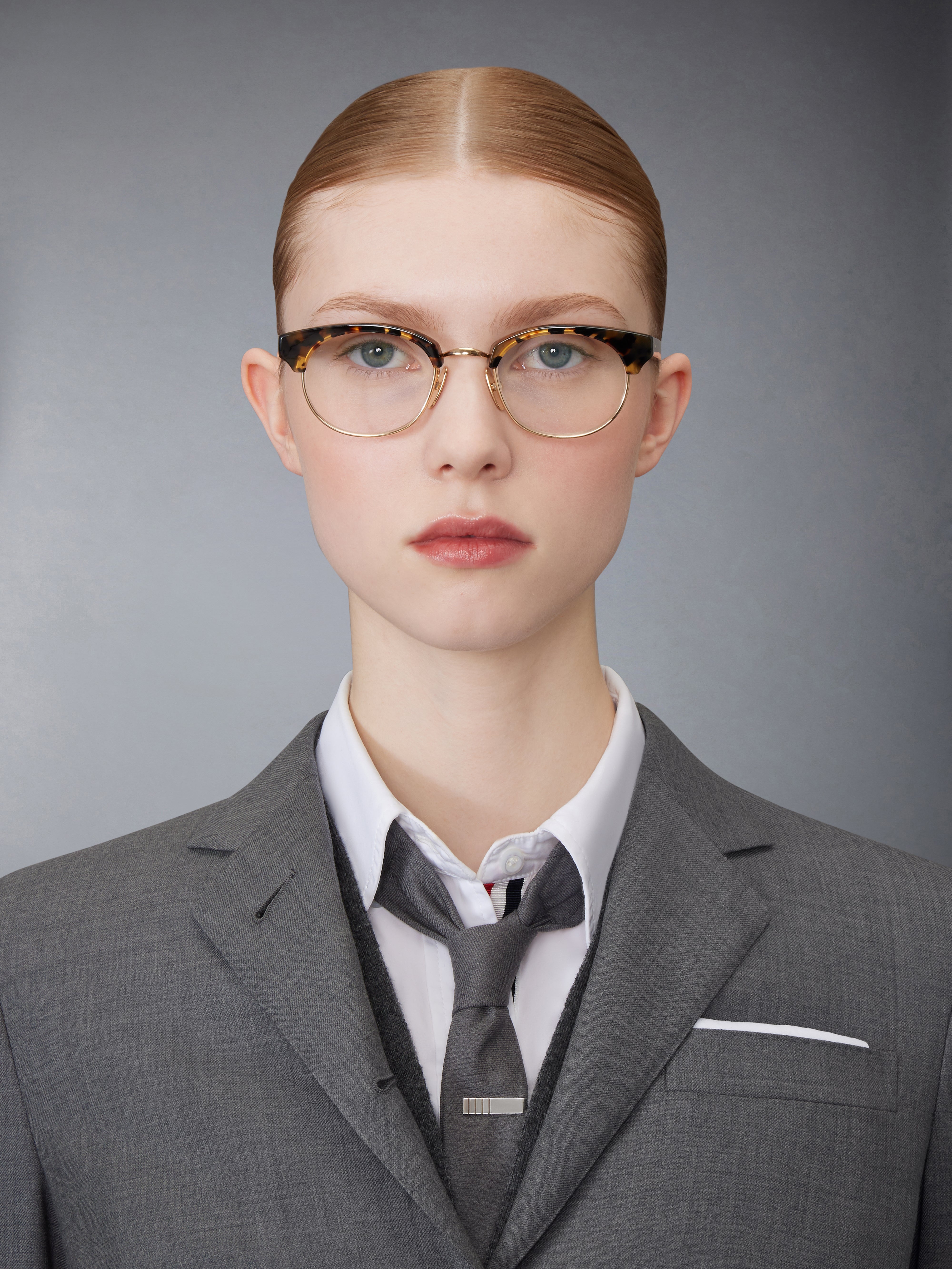 Acetate And Titanium Oval Eyeglasses | Thom Browne