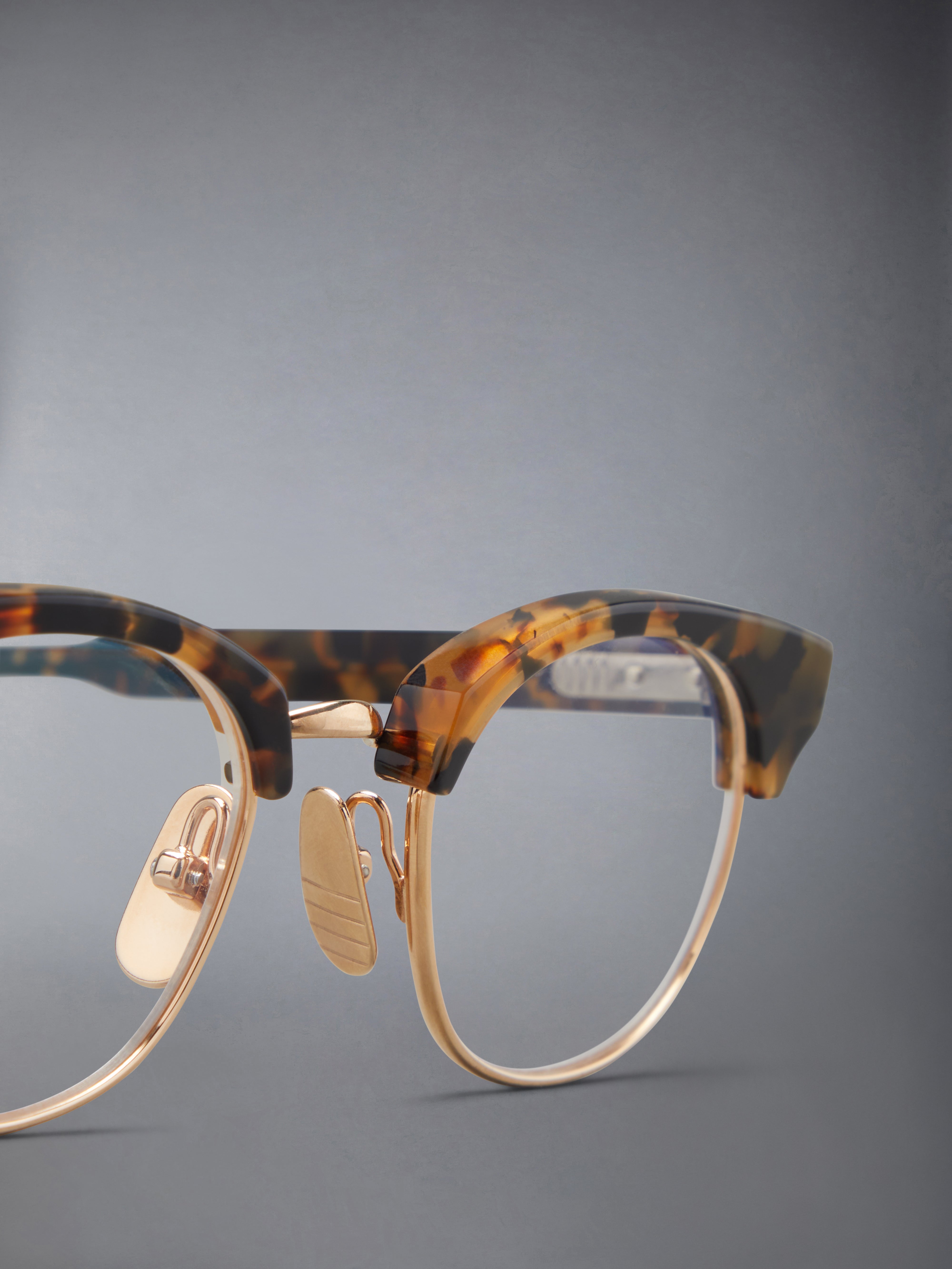 【送料&関税込】Thom Browne Ueo702a-g0003 Glasses - Unisex Acetate And Titanium Oval Eyeglasses | Thom Browne