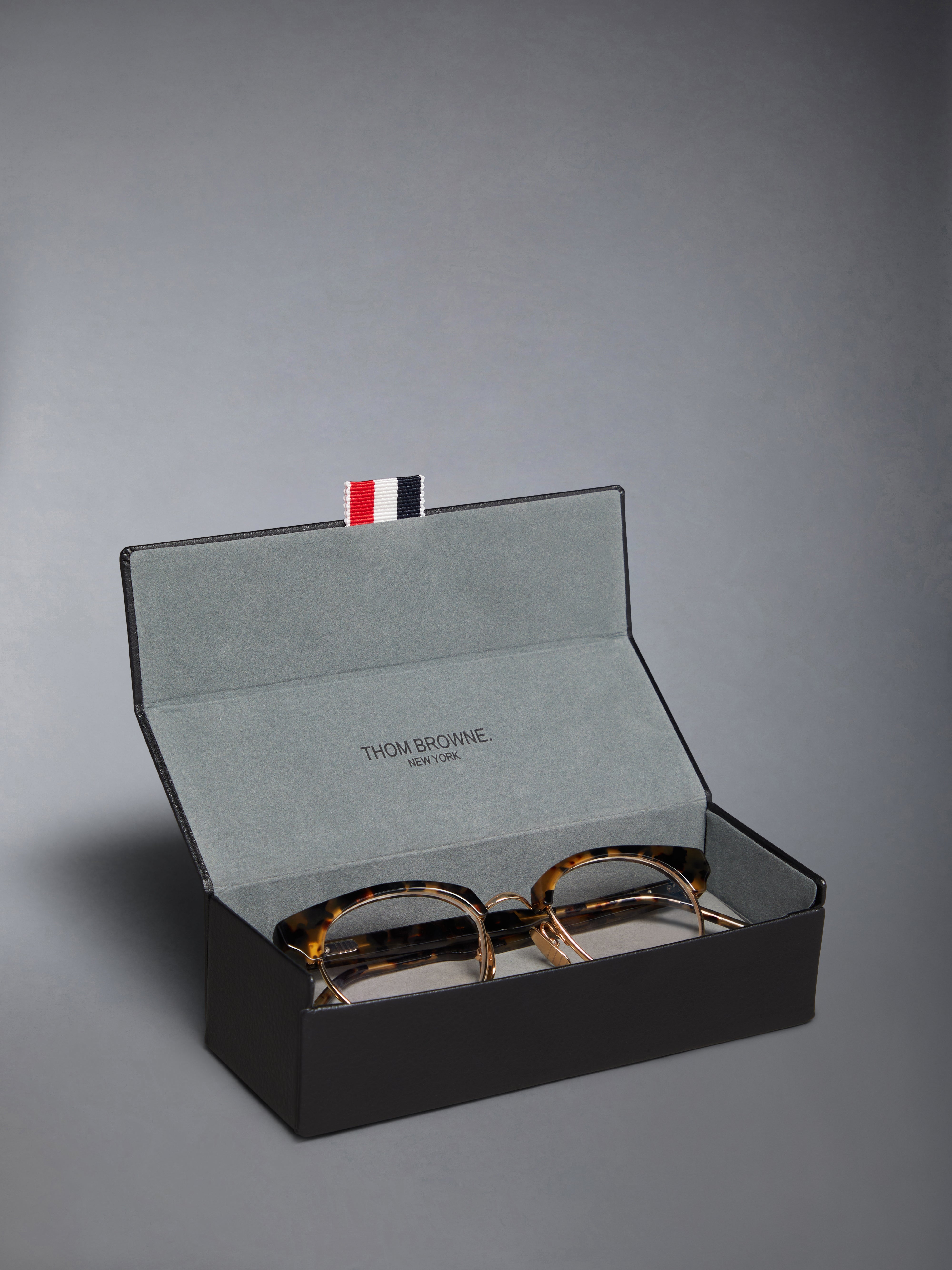 Acetate And Titanium Oval Eyeglasses | Thom Browne