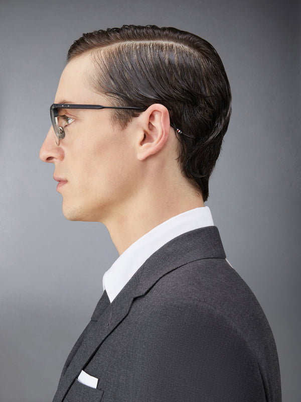 ACETATE AND TITANIUM RECTANGULAR EYEGLASSES - image 3