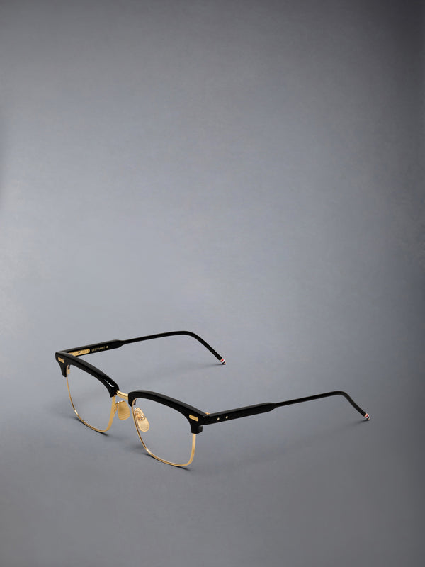 ACETATE AND TITANIUM RECTANGULAR EYEGLASSES - image 2