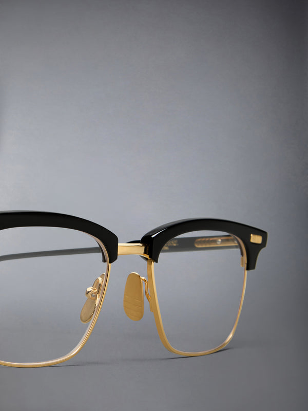 ACETATE AND TITANIUM RECTANGULAR EYEGLASSES - image 3