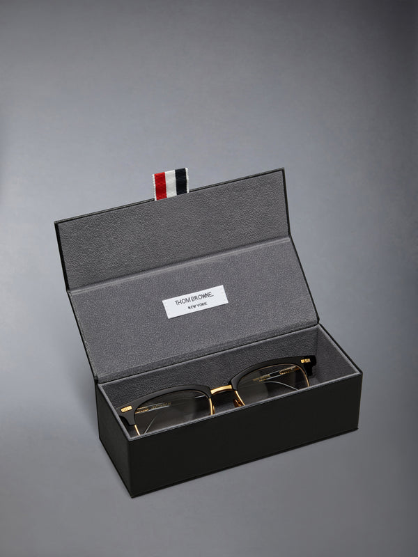 ACETATE AND TITANIUM RECTANGULAR EYEGLASSES - image 4