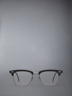ACETATE AND TITANIUM RECTANGULAR EYEGLASSES