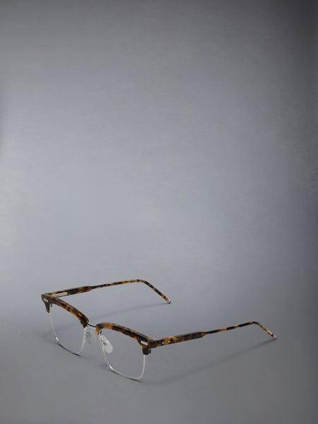 ACETATE AND TITANIUM RECTANGULAR EYEGLASSES