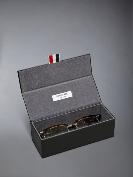 ACETATE AND TITANIUM RECTANGULAR EYEGLASSES