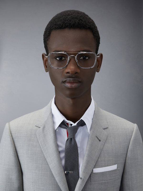 ACETATE AND TITANIUM RECTANGULAR AVIATOR EYEGLASSES - image 2
