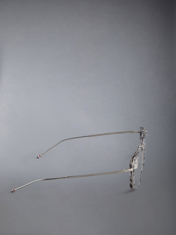 ACETATE AND TITANIUM RECTANGULAR AVIATOR EYEGLASSES - image 4