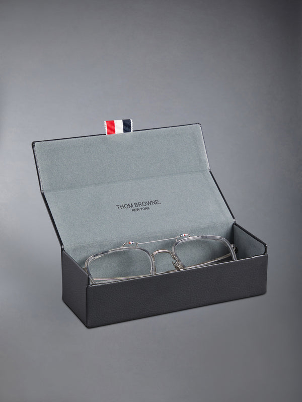 ACETATE AND TITANIUM RECTANGULAR AVIATOR EYEGLASSES - image 6