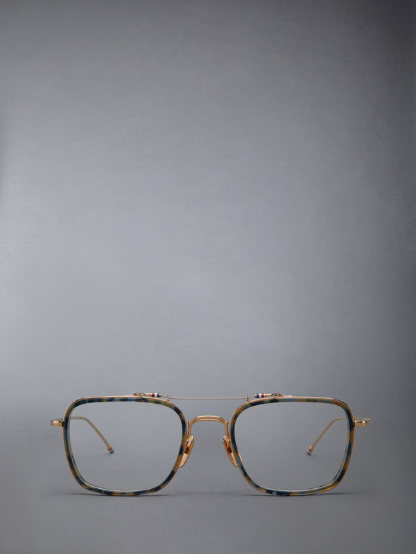 ACETATE AND TITANIUM RECTANGULAR AVIATOR EYEGLASSES - featured image