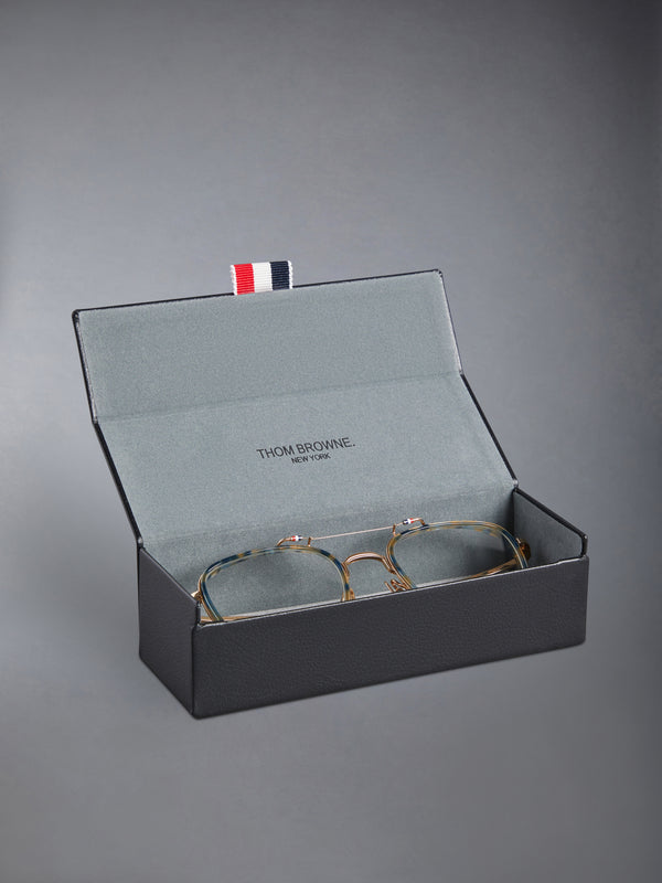 ACETATE AND TITANIUM RECTANGULAR AVIATOR EYEGLASSES - image 6