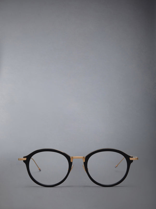 ACETATE AND TITANIUM ROUND EYEGLASSES - featured image
