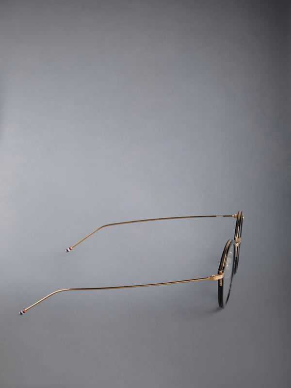 ACETATE AND TITANIUM ROUND EYEGLASSES - image 4