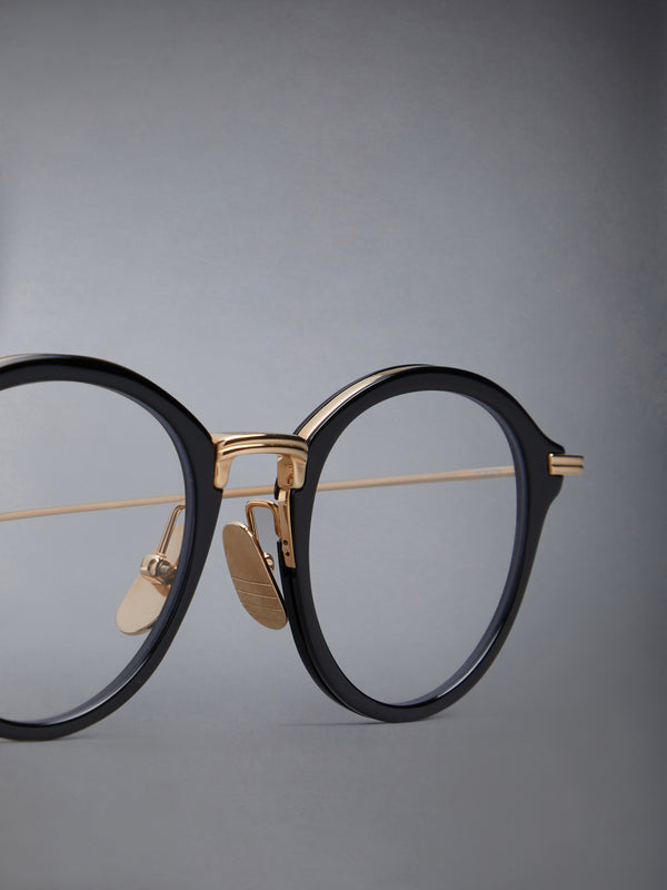 ACETATE AND TITANIUM ROUND EYEGLASSES - image 5