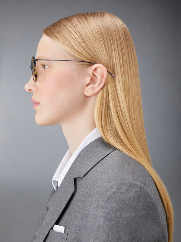 ACETATE AND TITANIUM ROUND EYEGLASSES - image 3