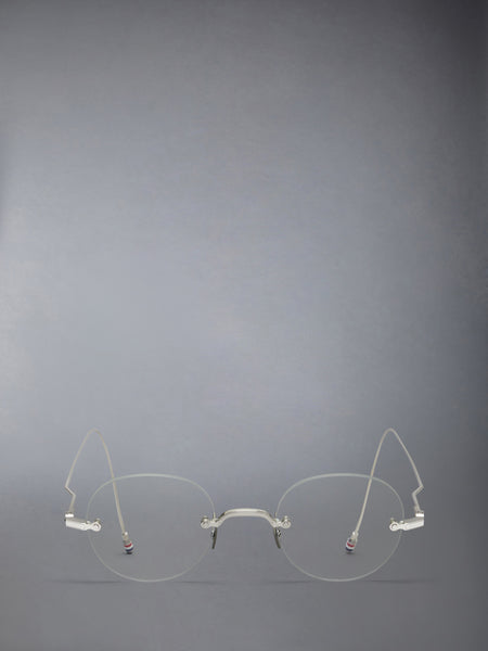 TITANIUM RIMLESS ROUND EYEGLASSES