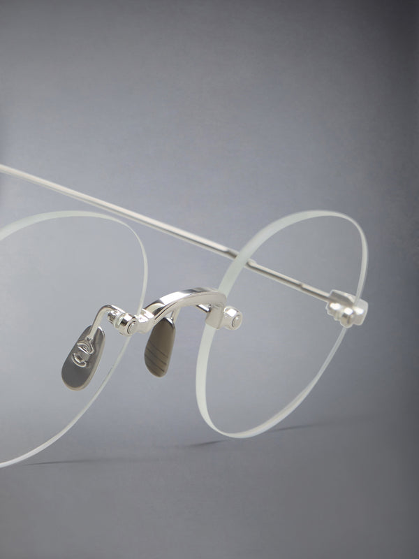 TITANIUM RIMLESS ROUND EYEGLASSES - image 3