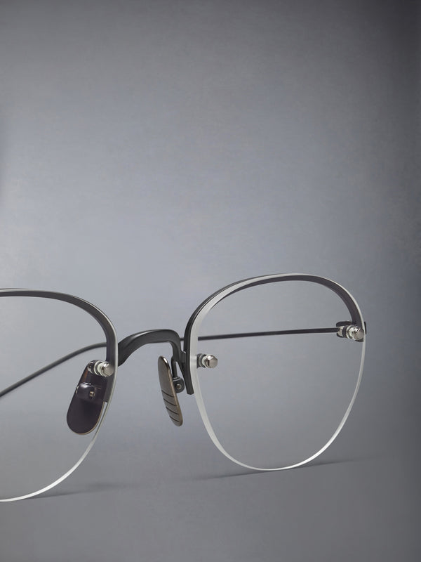 TITANIUM SEMI RIMLESS OVAL EYEGLASSES - image 3
