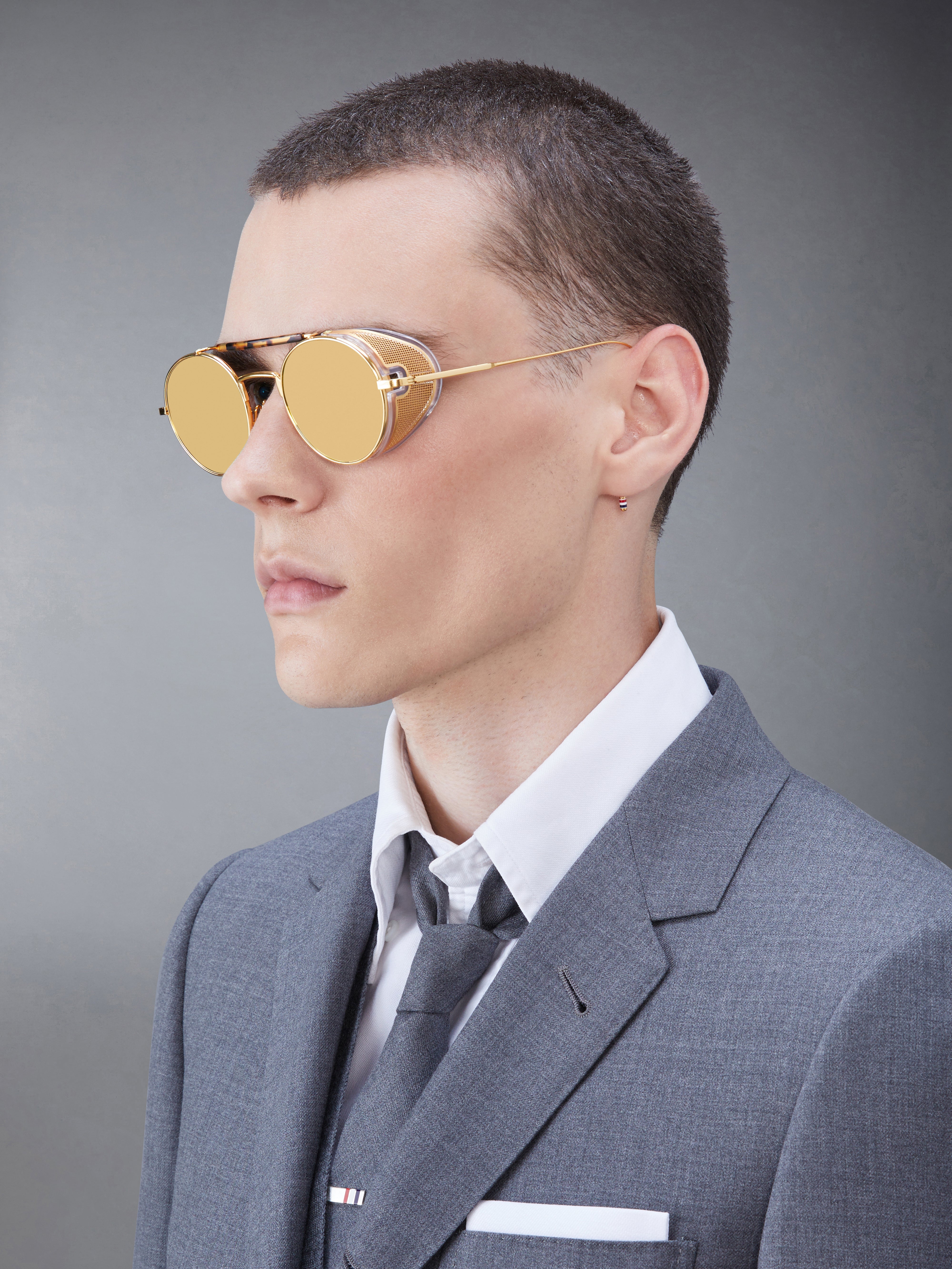 Limited Edition Acetate And Titanium Round Sunglasses | Thom