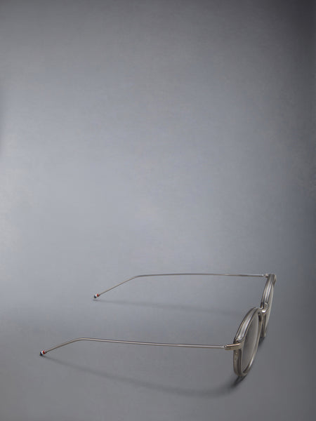 ACETATE AND TITANIUM ROUND SUNGLASSES
