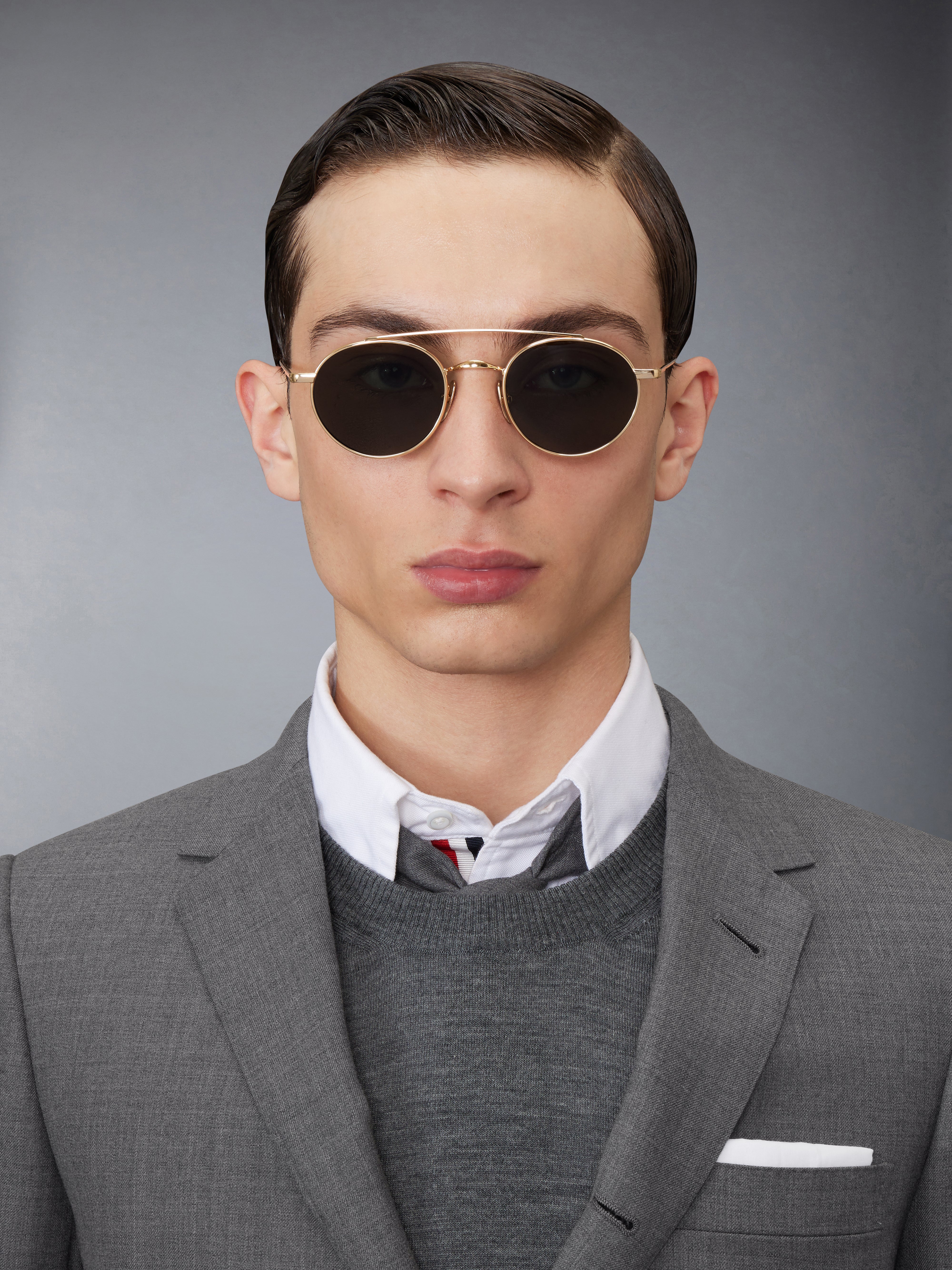 【送料&関税込】Thom Browne Ues118a/g0001 Sunglasses - Unise Titanium Square Sunglasses | Thom Browne