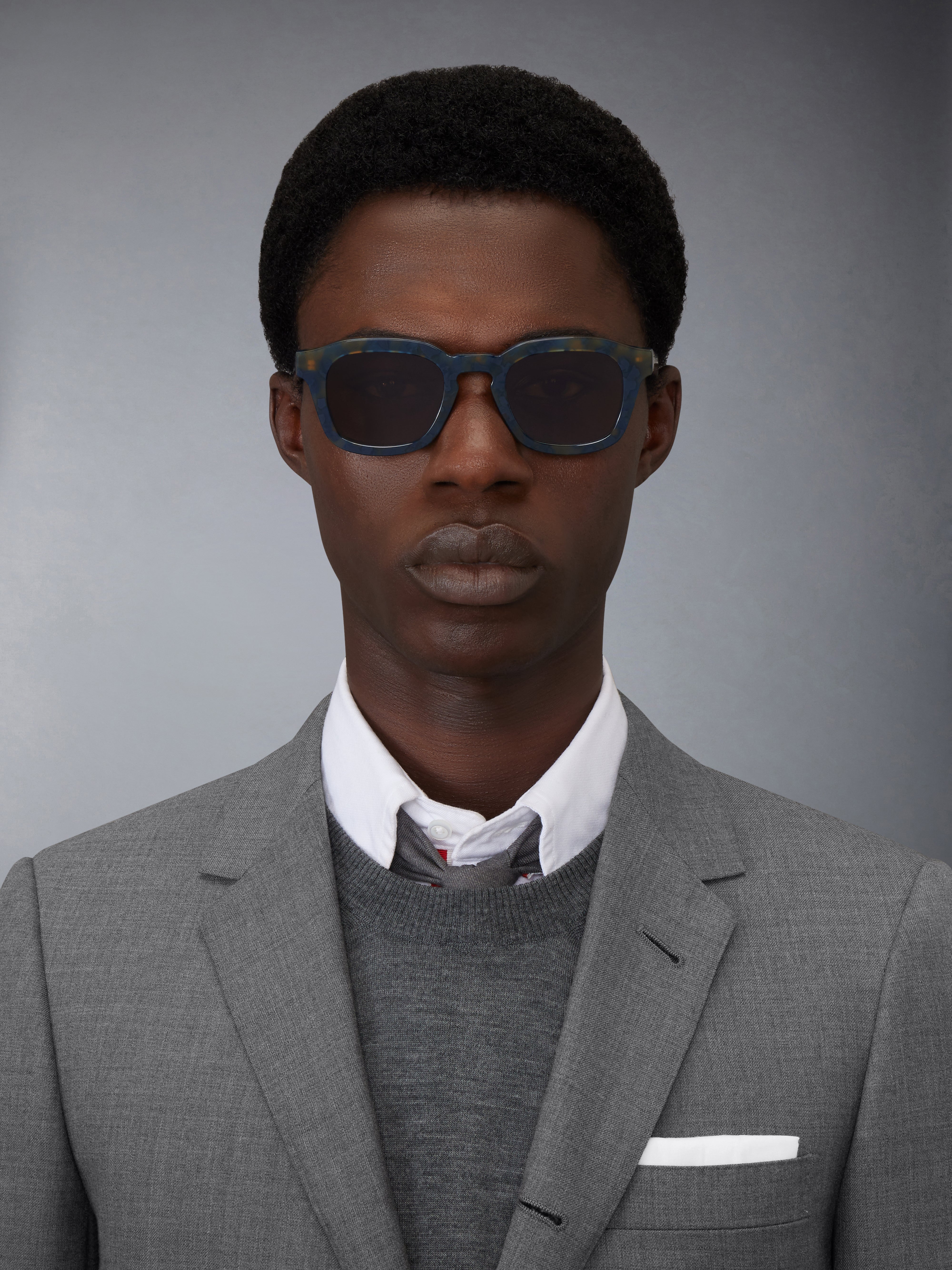 THOM BROWNE 長方形フレムサンクラス UES412AG0002 215MEDBROWN アセテート長方形サングラス | Thom Browne