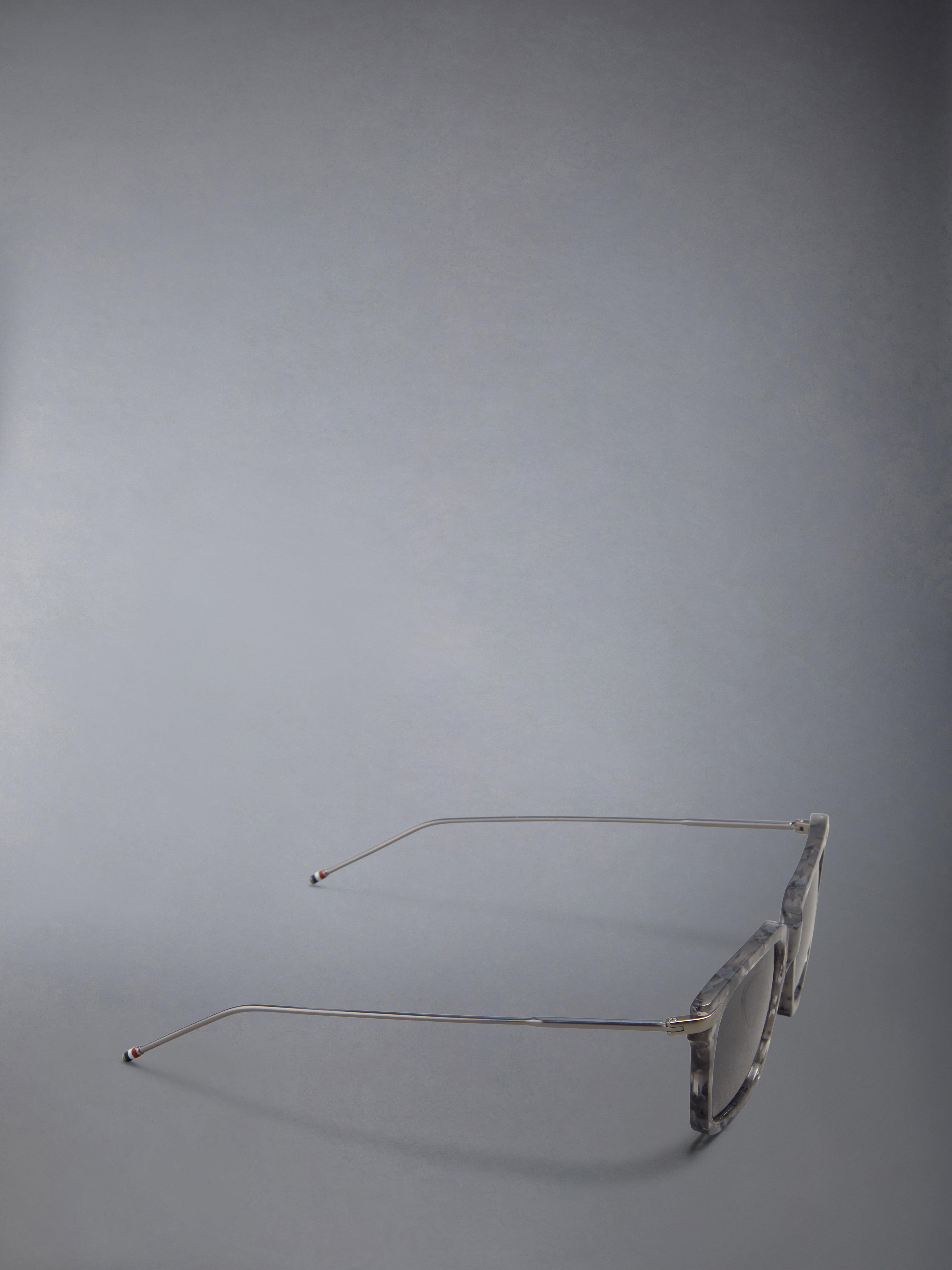 Acetate And Titanium Rectangular Sunglasses | Thom Browne