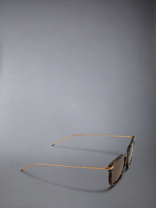 ACETATE AND TITANIUM RECTANGULAR SUNGLASSES - image 6
