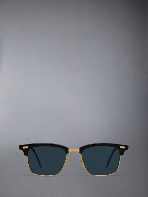 ACETATE AND TITANIUM RECTANGULAR SUNGLASSES - featured image