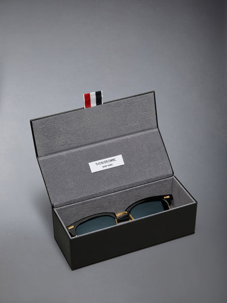 ACETATE AND TITANIUM RECTANGULAR SUNGLASSES