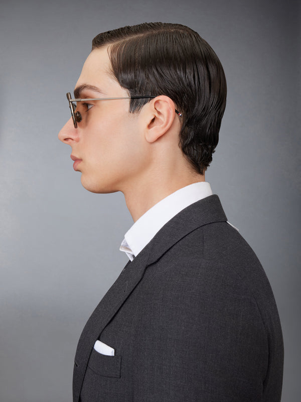 ACETATE AND TITANIUM RECTANGULAR AVIATOR SUNGLASSES - image 4