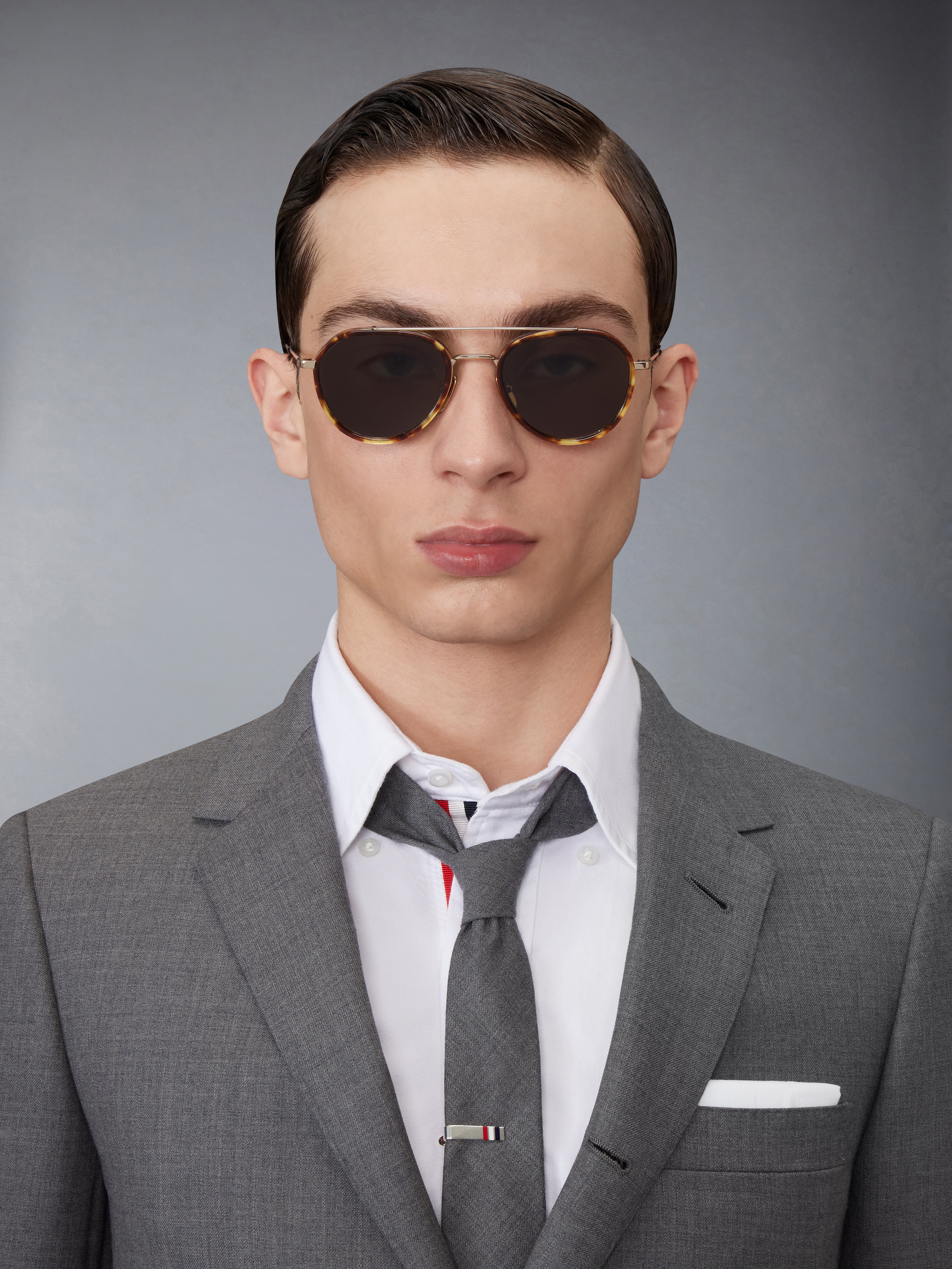 Acetate And Titanium Aviator Sunglasses | Thom Browne