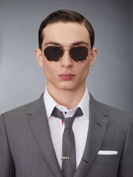 ACETATE AND TITANIUM AVIATOR SUNGLASSES