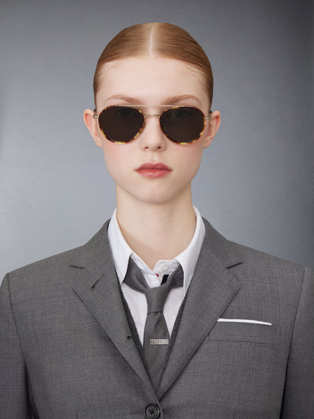 ACETATE AND TITANIUM AVIATOR SUNGLASSES
