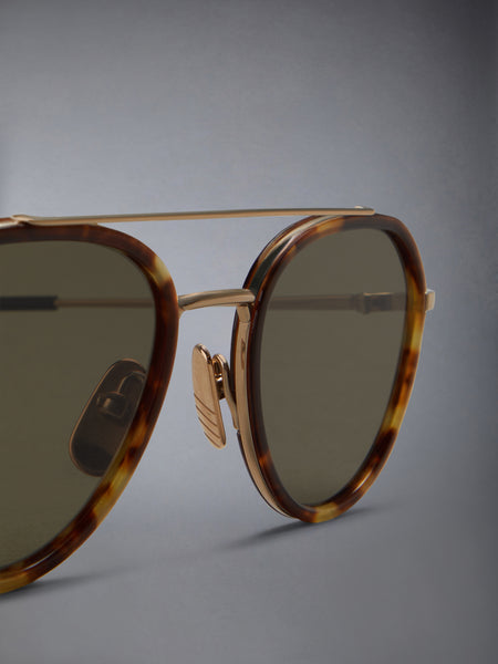 ACETATE AND TITANIUM AVIATOR SUNGLASSES