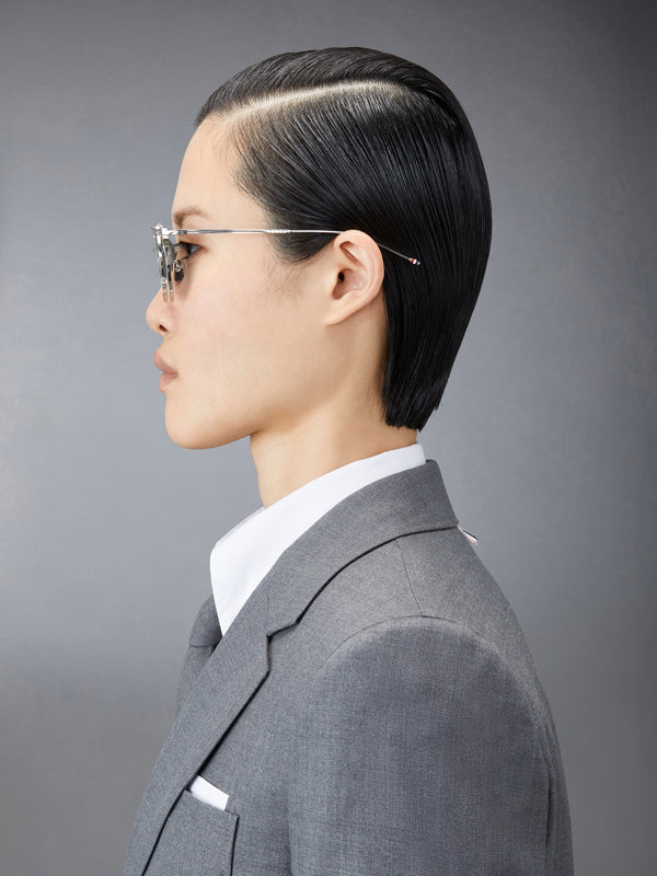TITANIUM ROUND CLIP ON SUNGLASSES