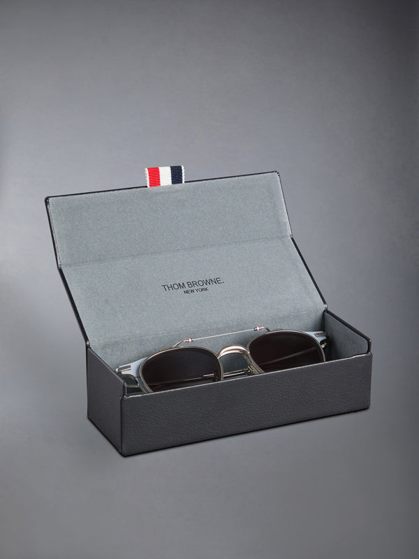 TITANIUM ROUND CLIP ON SUNGLASSES