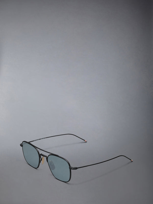 TITANIUM SQUARED AVIATOR SUNGLASSES - image 2
