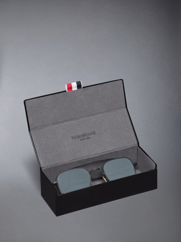 TITANIUM SQUARED AVIATOR SUNGLASSES - image 4