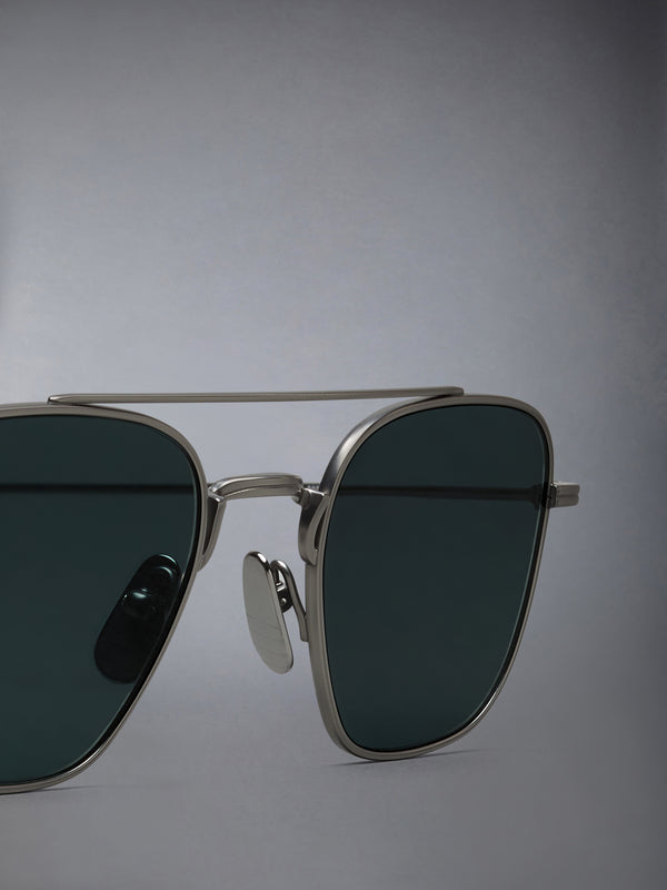 TITANIUM SQUARED AVIATOR SUNGLASSES - image 3