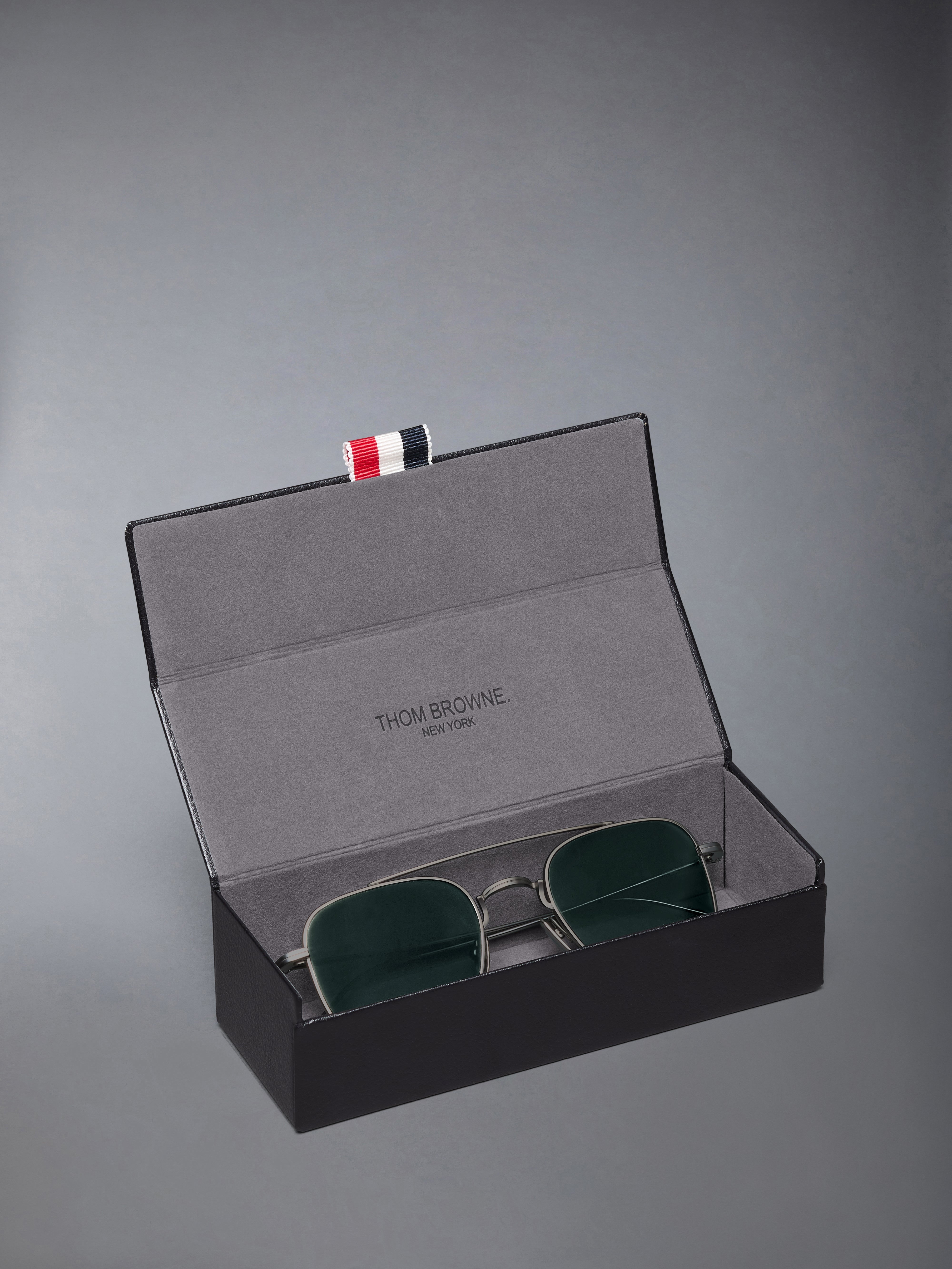 Titanium Squared Aviator Sunglasses | Thom Browne