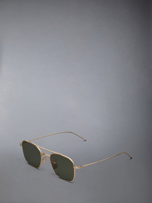 TITANIUM SQUARED AVIATOR SUNGLASSES - image 2