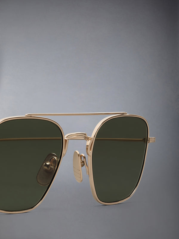 TITANIUM SQUARED AVIATOR SUNGLASSES - image 3
